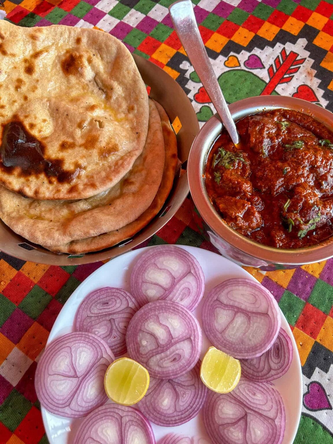 laal maans in jaisalmer, Rajasthan, India. goat meat, non-vegetarian, dish in the golden city
