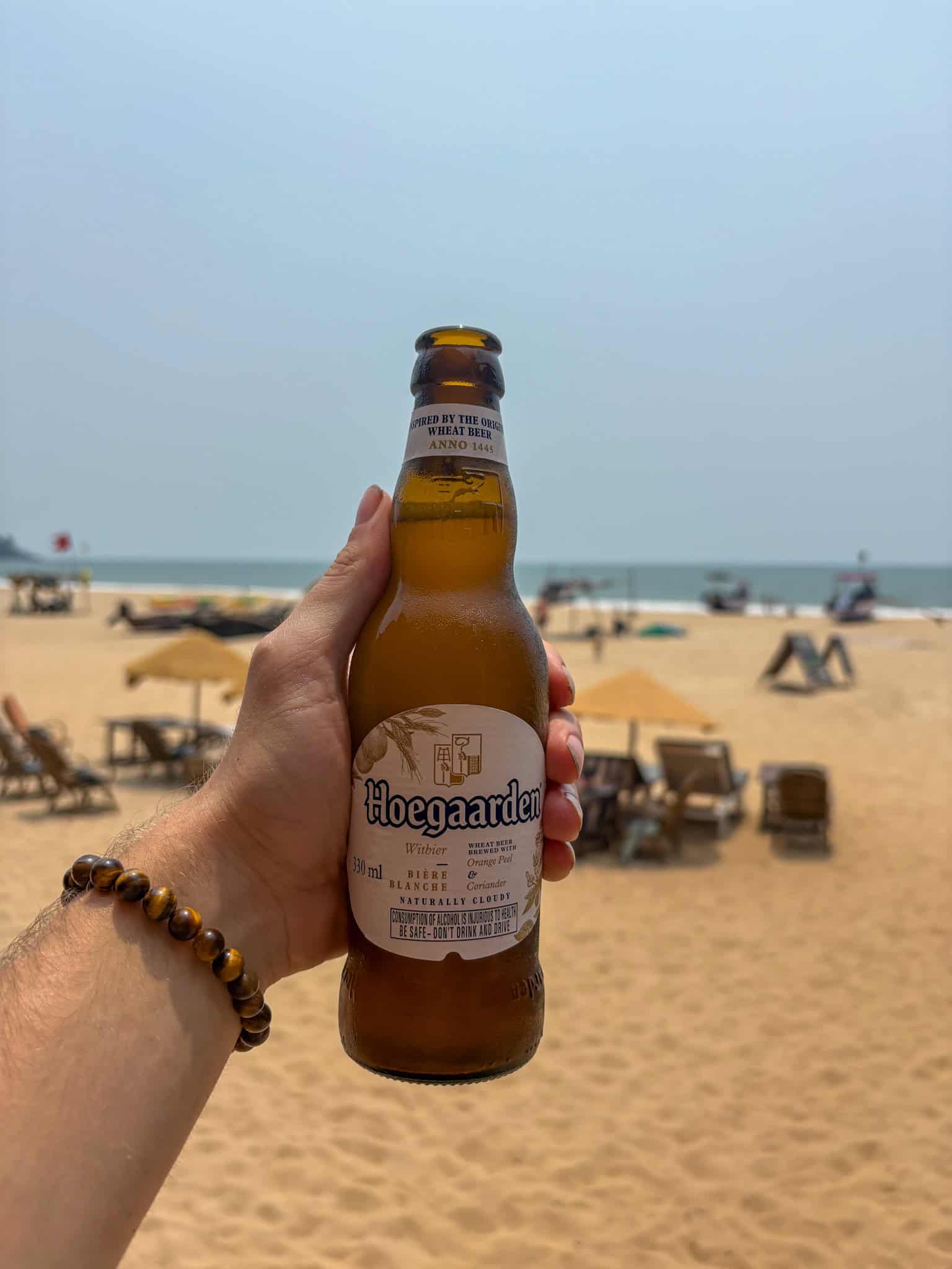 Hoegaarden Wheat Beer on Goa Beach