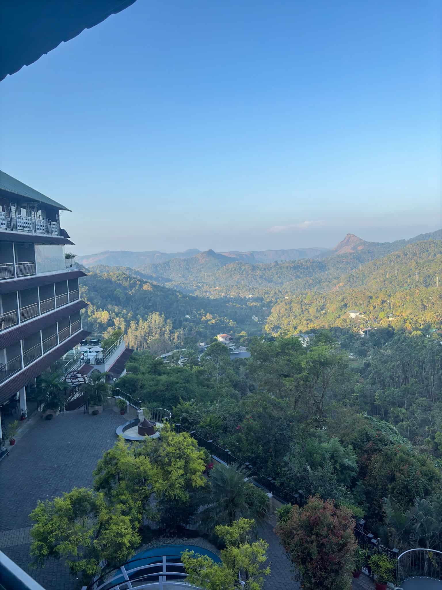View from Panormaic Getaway Hotel in Munnar
