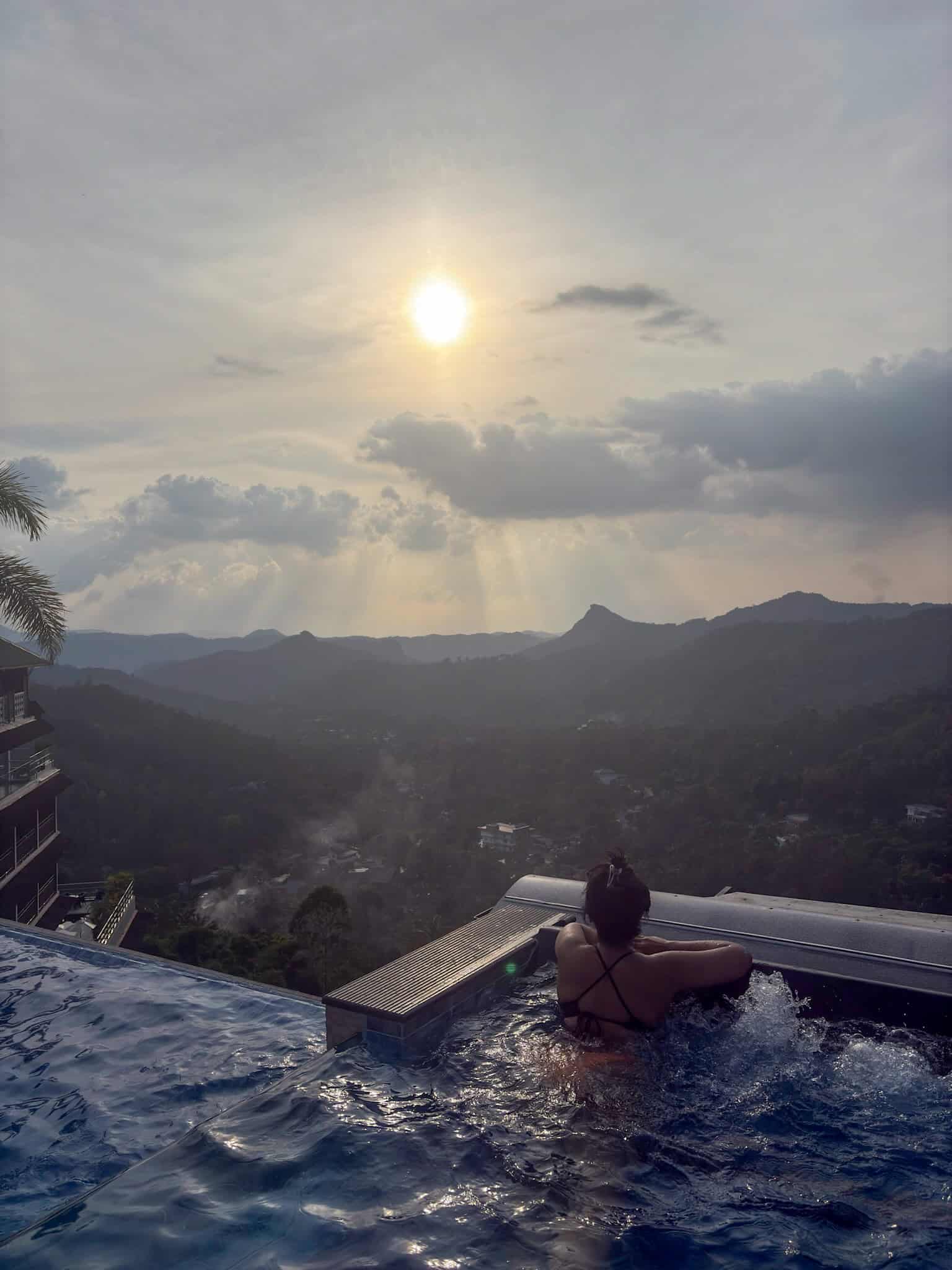 Panoramic Getaway view from pool in Munnar
