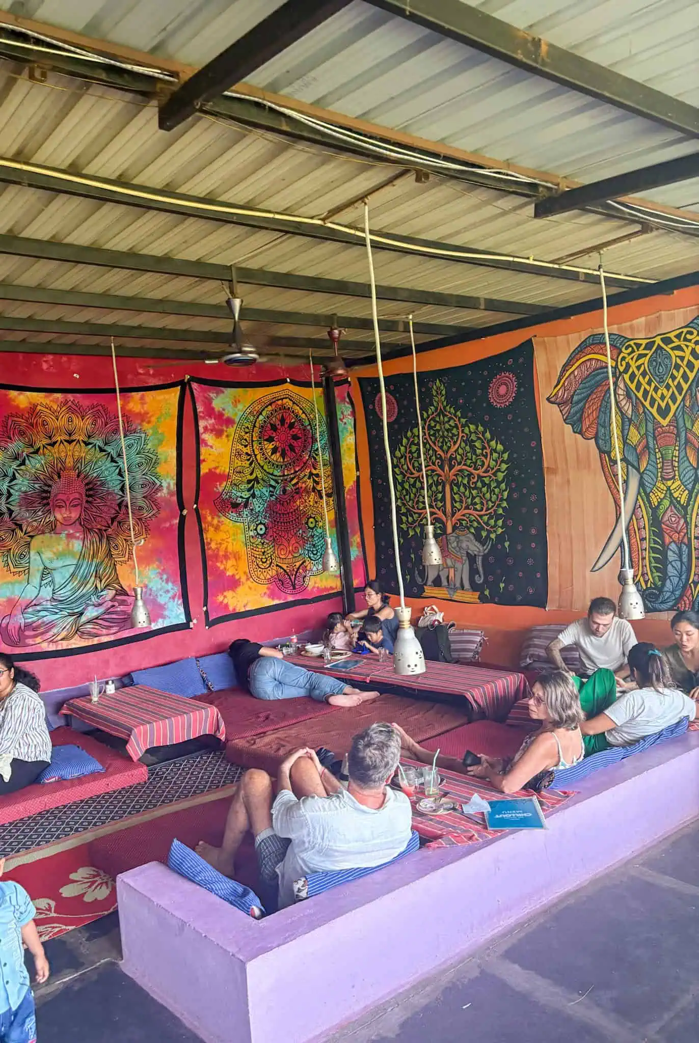 Ganesh old chillout - the best hippie cafe to chill at in Hampi.