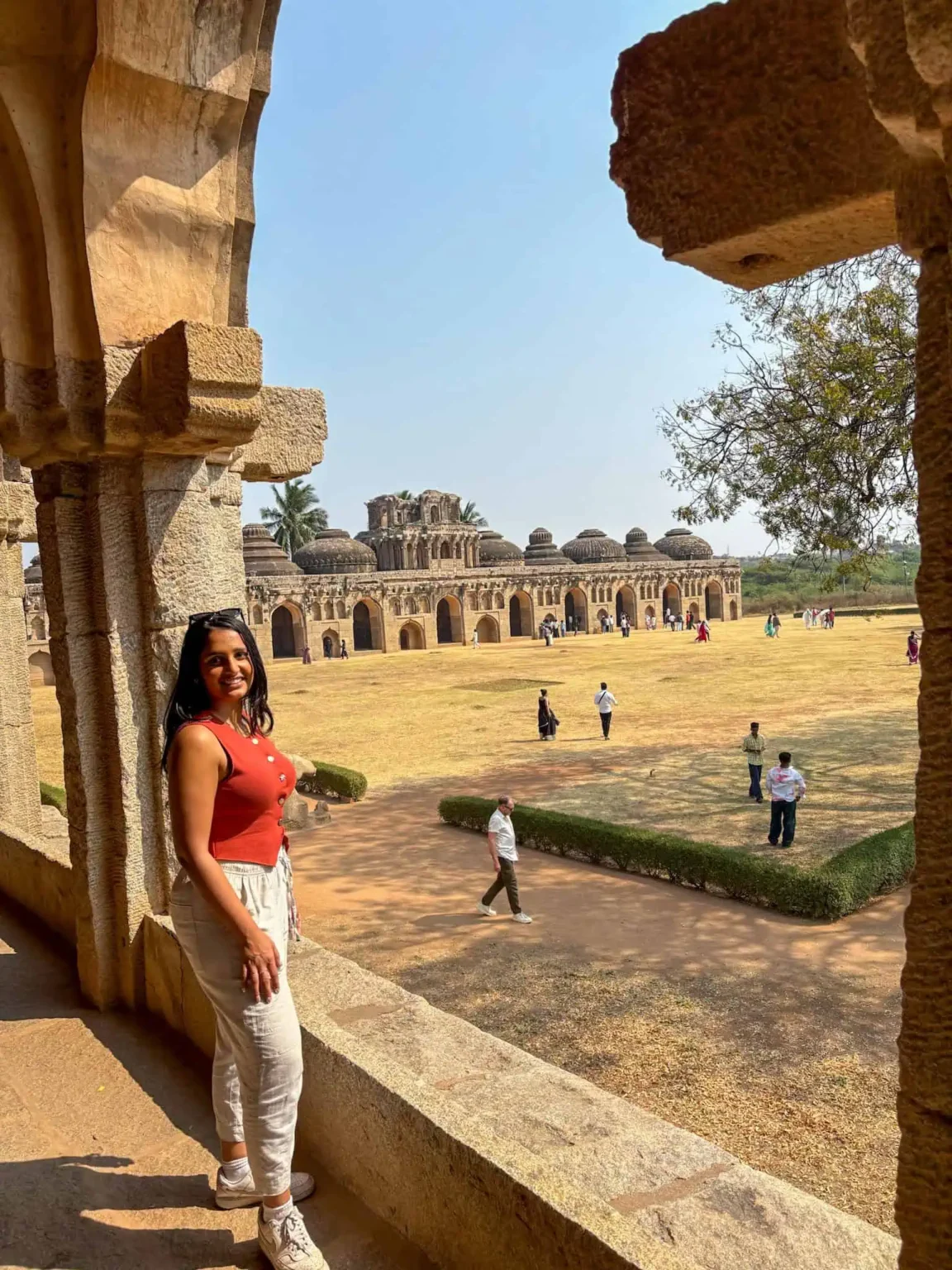 Elephant stables in Hampi. One of the best places to visit in Hampi