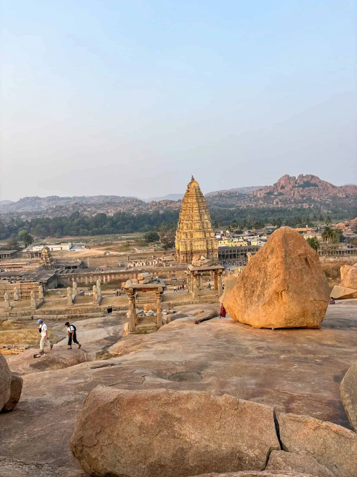 2 days in Hampi on a South India trip - view of temples, ruins and boulders