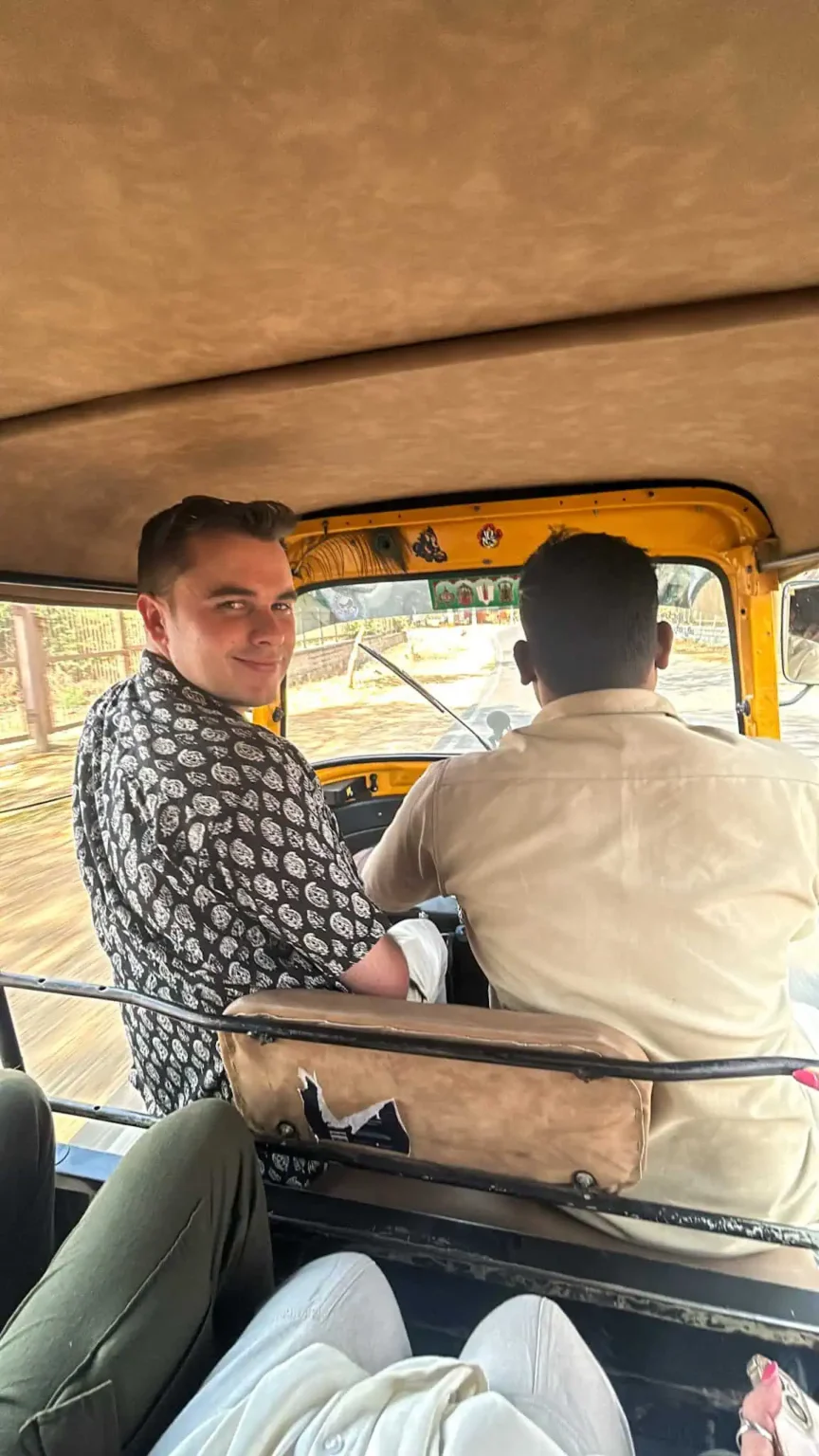 How to get around Hampi. Best way is to hire an auto (tuk-tuk) for a whole day.