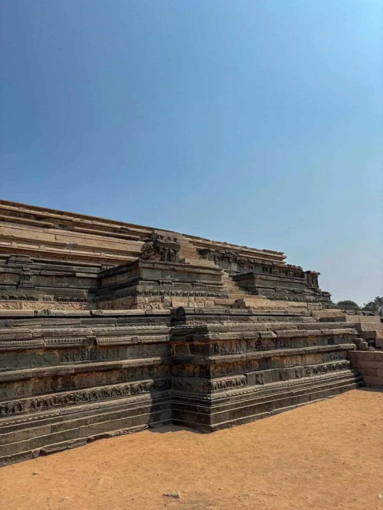 hampi mahanavami dibba, climb for great views over hampi ruins