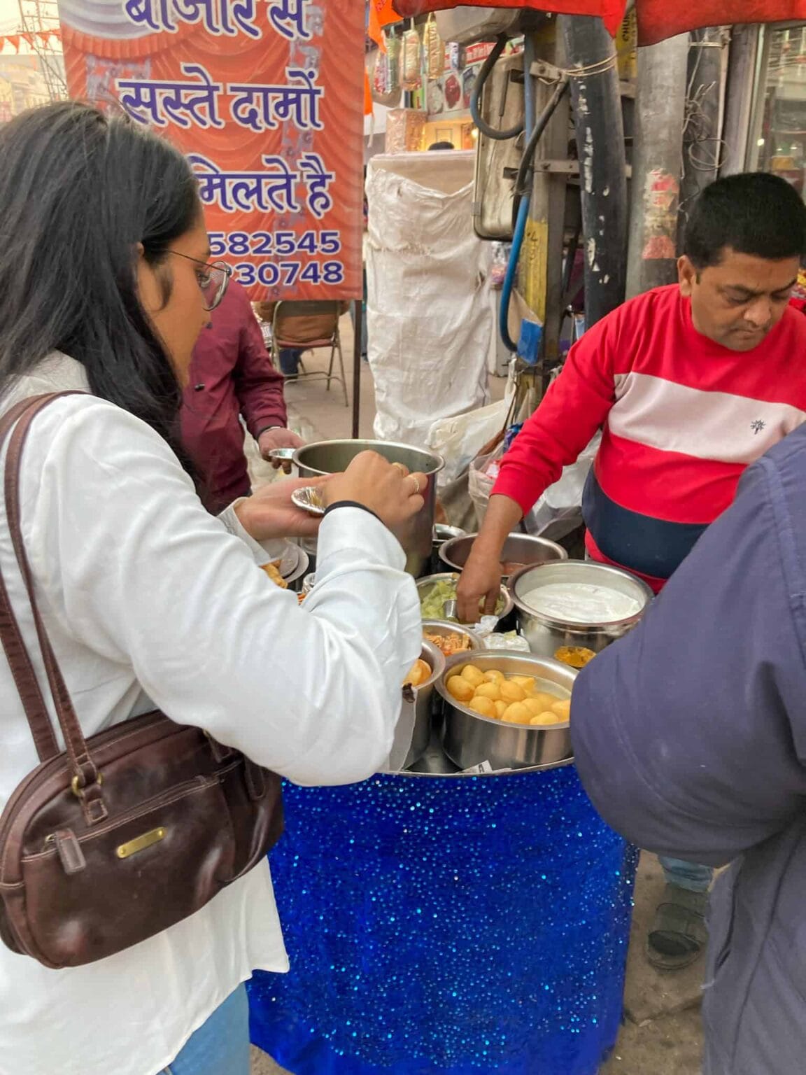 Pani Puri from street food vendor in Delhi