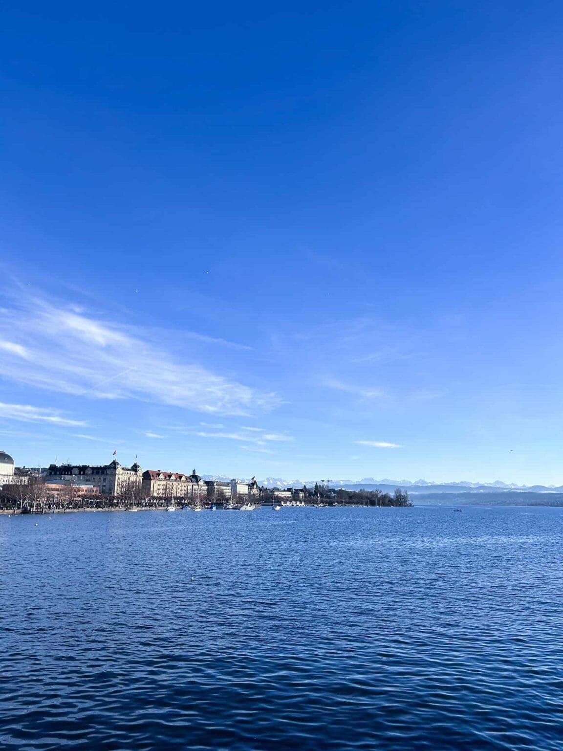 lake view of the alps from lake zurich
