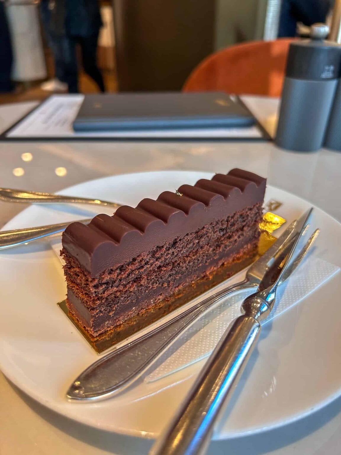 chocolate cake the sprugli shop in switzerland