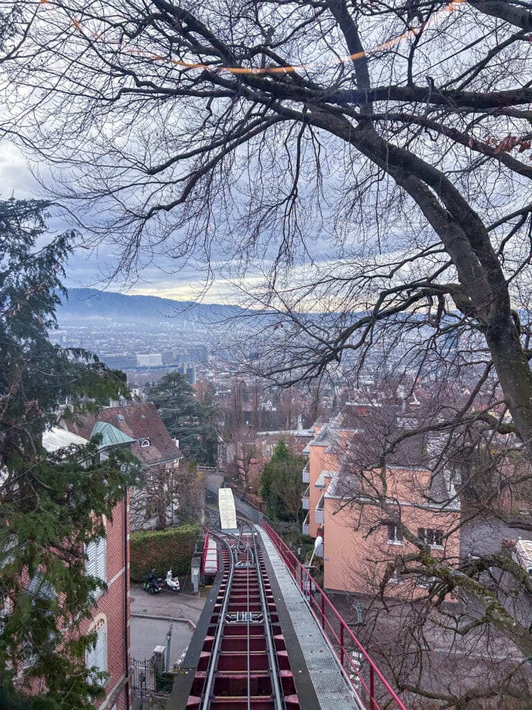 view from the tram for hilltop